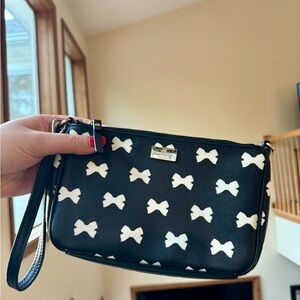 Kate Spade Black and White Wristlet